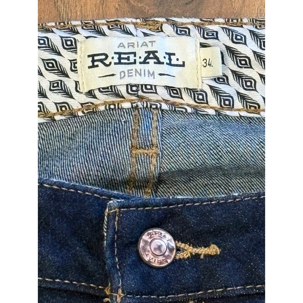 Ariat Real Denim Pennsylvania Boot Jeans Men Size 34 Long Dark Wash Bootcut‎ - Picture 4 of 8